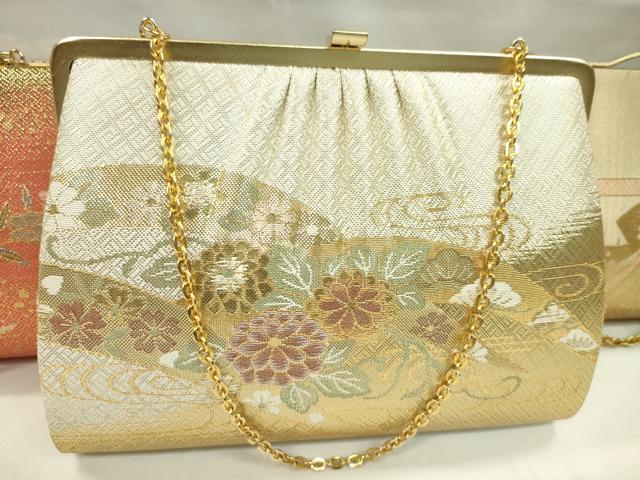 平和屋の平和屋着物▼和装小物 和装バッグまとめて3点 ハンドバッグ 佐賀錦 鳳凰花文 流水花文 金糸 逸品 CABJ1469ju｜アングル2