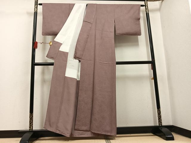 平和屋の平和屋着物●伝統工芸師　服部光擴　江戸小紋　草木染　鮫小紋柄　正絹　逸品　未使用　AABL0736ph｜アングル3