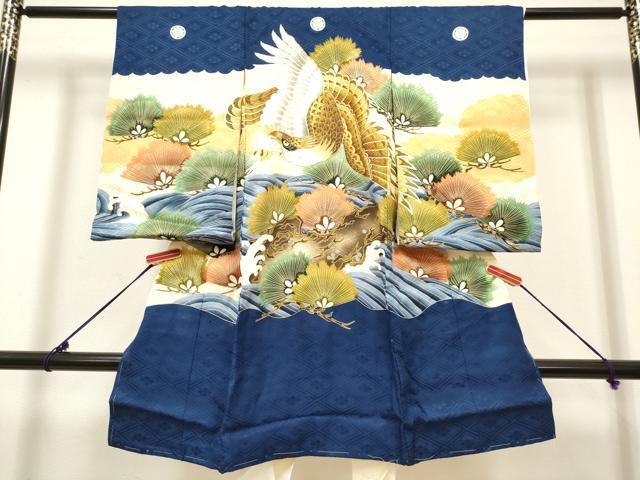 ■■■　サイズ　■■■ 【着物】 身丈 98cm（肩から） 裄丈 45cm 袖丈 57cm ■■■　商品詳細　■■■ 産着【着物：正絹・襦袢：化繊・五つ紋】 状態は接写画像のように 衿・紐・両袖前後・表地所々・襦袢表地・裏地・紐に薄い汚れがございます。 大変上質な逸品になりますので 気になる方はお手入れをされてお召しになられてはいかがでしょうか。 お安く出品致しますので、是非この機会にいかがでしょうか？ ※接写画像の様に内袖に糸解けがございます。 ■■■　注意事項　■■■ ■モニター発色の具合により色合いが異なる場合がございます。 ■寸法は多少の誤差が生じる場合がございますのでご了承ください。 ■縫込みの長さが左右非対称の場合は短い部分を記載しております。 左右非対称であってもご返品・お値引き等の保証は出来かねますので、ご了承の上ご購入をお願い致します。 ■シミ等のチェックには注意を払っておりますが、見落としがある場合もございますし、個人の見解も様々ですので神経質な方のご購入はお控えください。 ■箪笥に入っておりました着物や帯なので畳みシワや匂いがあるものもございます。 ■お休みは基本的に土日祝となりますが、その他臨時でお休みする場合がございますのでご了承ください。 ■商品の発送は平日のみの発送となります。 ■夜間と土曜、日曜日はお問い合わせの回答が遅れる場合がございます。 ■当店では、お直し、紋入れ、お手入れ等は承っておりません。 ■生地の状態（ヤケ、経年劣化等）によってはサイズ直しが出来ない場合がございます。 その点もどうかご了承のうえ、ご購入をお願いいたします。 ■弊社で取り扱う商品は一点ものにつき、時期や在庫状況に応じて金額が変更となる場合がございます。 ■検針は行っておりません。予めご了承いただきますようお願いいたします。 ■【洗える着物】と記載のある商品におきましては、商品お届け後に洗濯を行ってしまってからのご返品にはご対応しかねます。 念の為、専門店でのお手入れをお願いいたします。 ■写真に写っている物が全てになります。それ以外の付属品はございませんのでご了承ください。 ■状態に関する写真につきましては、掲載可能な写真枚数に限りがあるため、各箇所につき1枚参考画像を掲載しております。 ■着物のサイズ目安は下記を参考ください↓ ＜女性着物＞　お端折り次第で＋5cm　−1cmが着用可能サイズ 　例）身丈170cmの場合、身長160cm〜175cm ＜男性着物＞　身丈＋約25cm〜27cm程が適応身長 　例）身丈155cmの場合、身長180〜182cm