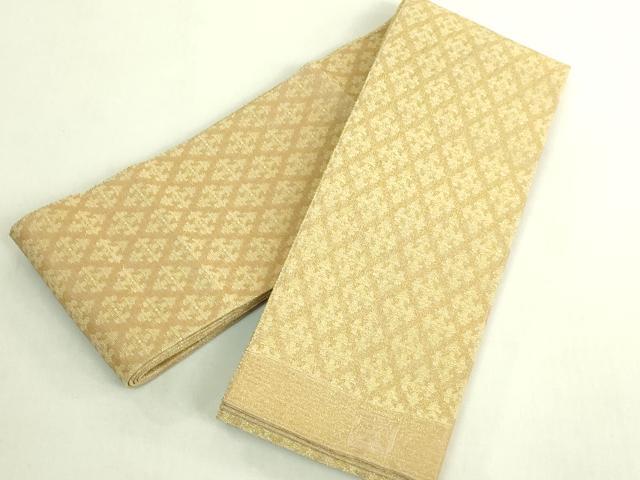 平和屋本店●最高級　男性　人間国宝　北村武資　煌彩錦　角帯　菱　金糸　逸品　DZAB8067kh6