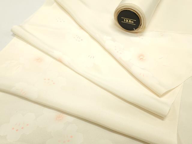 Roll Of Cloth - 平和屋着物▼長襦袢　解き反物　着尺　舞花文　逸品　DABC4503zy