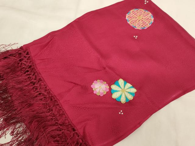 平和屋着物[]七五三　女の子　和装小物　志古貴　刺繍　舞花文　ラインストーン　...
