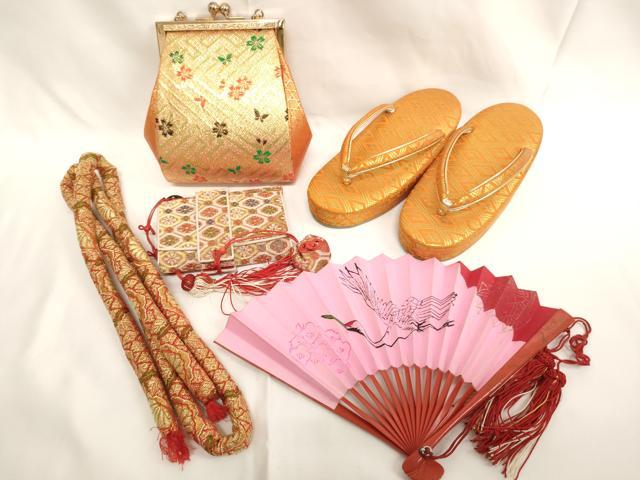 平和屋着物[]七五三　女の子　和装小物セット　吉祥文　逸品　AABJ5602ja