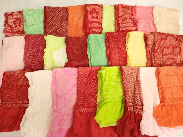 平和屋着物[]七五三　女の子　和装小物　帯揚げ25枚セット　総絞り　中抜き絞り　...