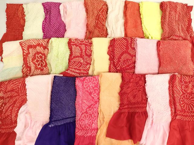 平和屋着物[]七五三　女の子　和装小物　帯揚げ25枚セット　総絞り　中抜き絞り　...