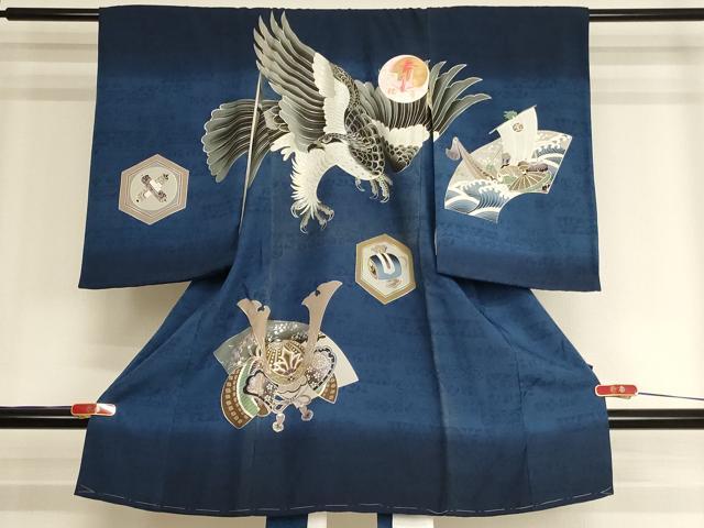 ■■■　サイズ　■■■ 【着物】 身丈 97.5cm（肩から） 裄丈 46cm 袖丈 55.5cm ■■■　商品詳細　■■■ 産着【正絹】の状態は接写画像のように表地に焼けがございます。 長襦袢【化繊】の状態は接写画像のように表地・裏地に汚れがございます。 大変上質な逸品になります。 お安く出品致しますので、是非この機会にいかがでしょうか？ ※長襦袢は着物とセットになっております。 ※若干たたみシワがございます。 ■■■　注意事項　■■■ ■モニター発色の具合により色合いが異なる場合がございます。 ■寸法は多少の誤差が生じる場合がございますのでご了承ください。 ■縫込みの長さが左右非対称の場合は短い部分を記載しております。 左右非対称であってもご返品・お値引き等の保証は出来かねますので、ご了承の上ご購入をお願い致します。 ■シミ等のチェックには注意を払っておりますが、見落としがある場合もございますし、個人の見解も様々ですので神経質な方のご購入はお控えください。 ■箪笥に入っておりました着物や帯なので畳みシワや匂いがあるものもございます。 ■お休みは基本的に土日祝となりますが、その他臨時でお休みする場合がございますのでご了承ください。 ■商品の発送は平日のみの発送となります。 ■夜間と土曜、日曜日はお問い合わせの回答が遅れる場合がございます。 ■当店では、お直し、紋入れ、お手入れ等は承っておりません。 ■生地の状態（ヤケ、経年劣化等）によってはサイズ直しが出来ない場合がございます。 その点もどうかご了承のうえ、ご購入をお願いいたします。 ■弊社で取り扱う商品は一点ものにつき、時期や在庫状況に応じて金額が変更となる場合がございます。 ■検針は行っておりません。予めご了承いただきますようお願いいたします。 ■【洗える着物】と記載のある商品におきましては、商品お届け後に洗濯を行ってしまってからのご返品にはご対応しかねます。 念の為、専門店でのお手入れをお願いいたします。 ■写真に写っている物が全てになります。それ以外の付属品はございませんのでご了承ください。 ■状態に関する写真につきましては、掲載可能な写真枚数に限りがあるため、各箇所につき1枚参考画像を掲載しております。 ■着物のサイズ目安は下記を参考ください↓ ＜女性着物＞　お端折り次第で＋5cm　−1cmが着用可能サイズ 　例）身丈170cmの場合、身長160cm〜175cm ＜男性着物＞　身丈＋約25cm〜27cm程が適応身長 　例）身丈155cmの場合、身長180〜182cm