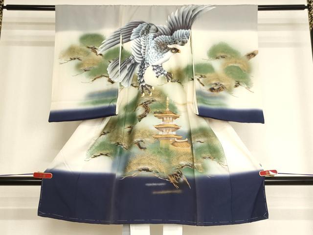 ■■■　サイズ　■■■ 【着物】 身丈 98cm（肩から） 裄丈 45cm 袖丈 56cm ■■■　商品詳細　■■■ 産着【正絹・未使用】の状態は接写画像のように表地所々に焼けがございます。 長襦袢【化繊】の状態は接写画像のように表地所々・裾布に汚れがございます。 大変上質な逸品になります。 お安く出品致しますので、是非この機会にいかがでしょうか？ ※長襦袢は着物とセットになっております。 ■■■　注意事項　■■■ ■モニター発色の具合により色合いが異なる場合がございます。 ■寸法は多少の誤差が生じる場合がございますのでご了承ください。 ■縫込みの長さが左右非対称の場合は短い部分を記載しております。 左右非対称であってもご返品・お値引き等の保証は出来かねますので、ご了承の上ご購入をお願い致します。 ■シミ等のチェックには注意を払っておりますが、見落としがある場合もございますし、個人の見解も様々ですので神経質な方のご購入はお控えください。 ■箪笥に入っておりました着物や帯なので畳みシワや匂いがあるものもございます。 ■お休みは基本的に土日祝となりますが、その他臨時でお休みする場合がございますのでご了承ください。 ■商品の発送は平日のみの発送となります。 ■夜間と土曜、日曜日はお問い合わせの回答が遅れる場合がございます。 ■当店では、お直し、紋入れ、お手入れ等は承っておりません。 ■生地の状態（ヤケ、経年劣化等）によってはサイズ直しが出来ない場合がございます。 その点もどうかご了承のうえ、ご購入をお願いいたします。 ■弊社で取り扱う商品は一点ものにつき、時期や在庫状況に応じて金額が変更となる場合がございます。 ■検針は行っておりません。予めご了承いただきますようお願いいたします。 ■【洗える着物】と記載のある商品におきましては、商品お届け後に洗濯を行ってしまってからのご返品にはご対応しかねます。 念の為、専門店でのお手入れをお願いいたします。 ■写真に写っている物が全てになります。それ以外の付属品はございませんのでご了承ください。 ■状態に関する写真につきましては、掲載可能な写真枚数に限りがあるため、各箇所につき1枚参考画像を掲載しております。 ■着物のサイズ目安は下記を参考ください↓ ＜女性着物＞　お端折り次第で＋5cm　−1cmが着用可能サイズ 　例）身丈170cmの場合、身長160cm〜175cm ＜男性着物＞　身丈＋約25cm〜27cm程が適応身長 　例）身丈155cmの場合、身長180〜182cm