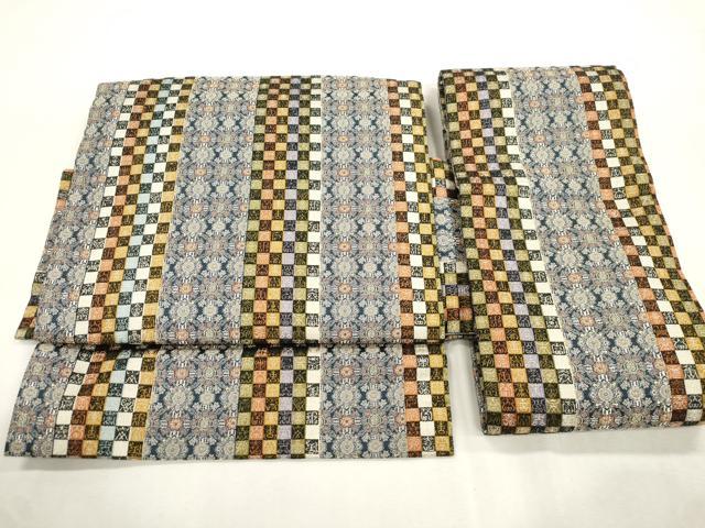 平和屋着物●つけ帯　幾何学間道　金糸　正絹　逸品　CABH6750dy heiwaya-11249192 平和屋 パッケージ画像