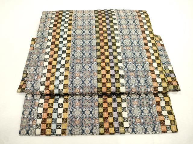 平和屋着物●つけ帯　幾何学間道　金糸　正絹　逸品　CABH6750dy heiwaya-11249192 平和屋 サンプル画像2