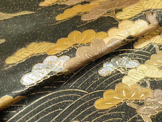 平和屋の平和屋着物▼太鼓柄袋帯 螺鈿 流水松文 金彩 引箔 正絹 逸品 DABH7828fe｜アングル3