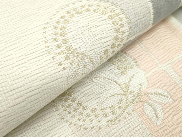 平和屋の平和屋着物＊夏物 六通柄袋帯 丸間道 金糸 正絹 逸品 DABF0408ea｜アングル3