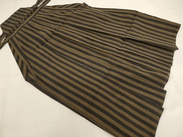 平和屋着物[]七五三　男の子　行灯袴　縞　綿　逸品　AABK8938ja