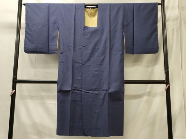 平和屋着物＃道行コート　紬地　御召茶色　ロング丈　正絹　逸品　未使用　CABI6187in