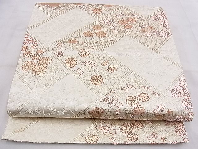 平和屋着物◎六通柄袋帯　唐織　京乃四季　九百織　金糸　逸品　BAAF5354th