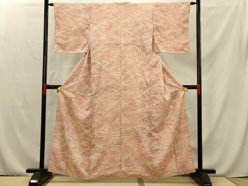 平和屋着物■上質な小紋 切嵌枝花文 暈し染め 正絹 逸品 AAAU9127sw 平和屋着物■上質な小紋 切嵌枝花文 暈し染め 正絹 逸品 AAAU9127sw