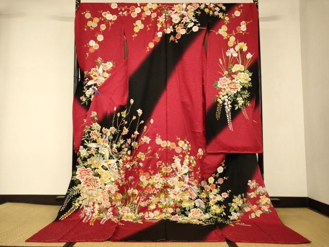 平和屋本店●お引きずり・お引き摺り・引き振袖 仮絵羽 和装 結婚式 舞妓 芸妓 芸者 衣装 総刺繍 暈し染め 金銀糸 逸…