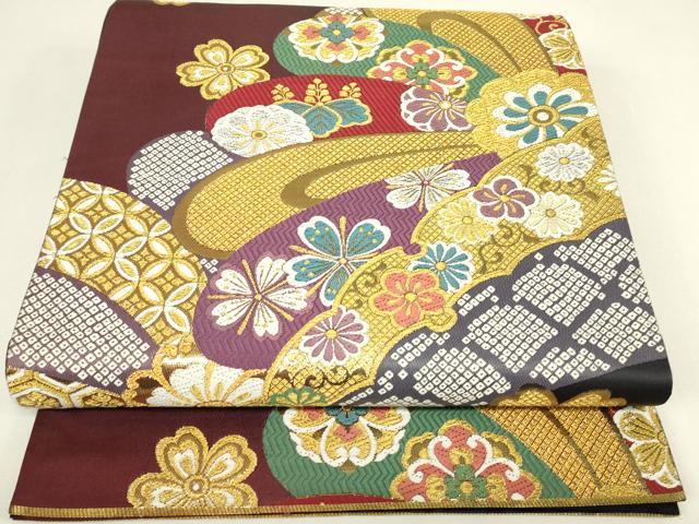 日本製帯】 上品彼岸花◇曼珠沙華柄古典半幅帯◇純浴衣帯＆着物帯に