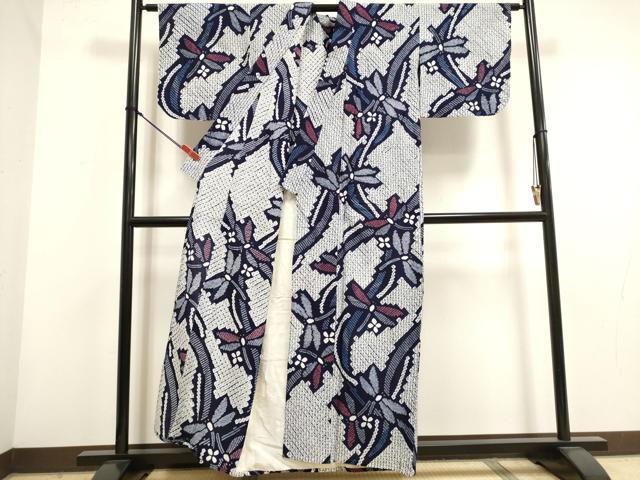 平和屋の平和屋着物∴夏物　浴衣　有松鳴海絞り　トンボ　綿　逸品　DABI3063cd｜アングル2