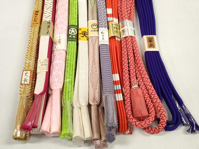平和屋着物●和装小物　帯締め10本セット　組紐　笹浪組　金糸　小田急・大丸扱い　丈長あり　逸品　未使用　DABC1216zzz 3