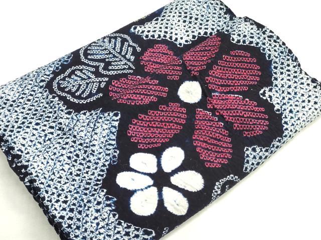 平和屋の平和屋着物＊夏物　有松鳴海絞　浴衣　反物　着尺　舞花文　綿　逸品　未使用　DABH8382zy｜アングル2