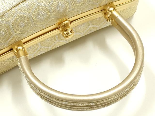 平和屋の平和屋着物●和装小物　和装バッグ・草履セット　紗織　ハンドバッグ　佐賀錦　吉祥模様　金銀糸　Lサイズ　逸品　AABJ7334ay｜アングル3