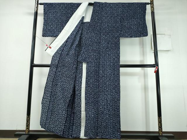 平和屋の平和屋着物∴夏物　浴衣　有松鳴海絞り　幾何学文様　綿　逸品　CABJ0364ng｜アングル3