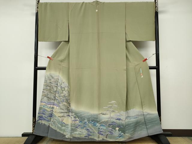 平和屋着物●本加賀友禅作家　白坂幸蔵　色留袖　桜島磯庭園　暈し染め　正絹　逸品　CABK8394ut