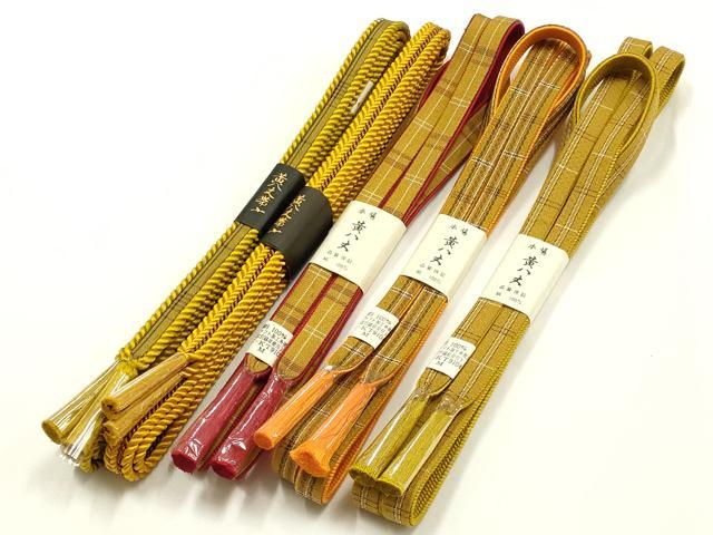 Other - 平和屋着物●和装小物　上質な帯締め5本セット　本場黄八丈　逸品　全て未使用　AABH4326ay