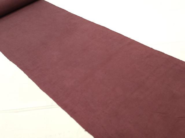 平和屋着物▼紬　反物　着尺　葡萄茶色　逸品　未使用　DABB5706zy