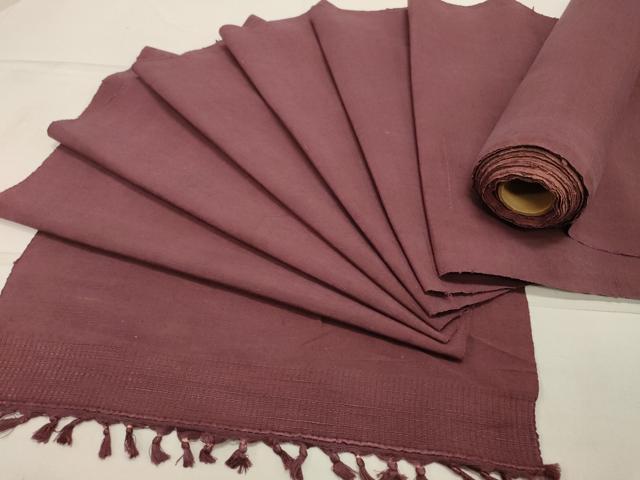 平和屋着物▼紬　反物　着尺　葡萄茶色　逸品　未使用　DABB5706zy