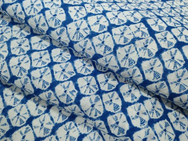 平和屋着物∴夏物　浴衣　有松鳴海絞り　蜘蛛絞り　綿　逸品　CABK6487ze