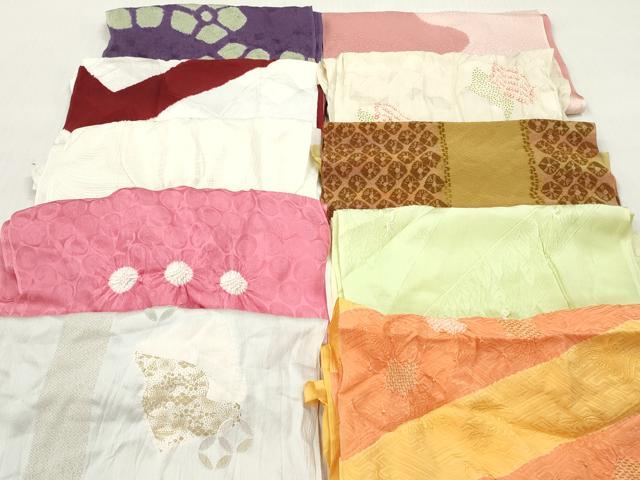 平和屋着物●和装小物　帯揚げ　10枚セット　柄絞り　丹後ちりめん　逸品　DABJ2217xg