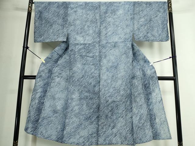 平和屋着物∴夏物　男性　浴衣　有松鳴海絞り　三浦絞り　綿　逸品　DABJ4348cd