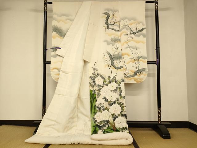 平和屋の平和屋本店●色打掛　和装　婚礼　結婚式　花嫁　神社挙式　作家物　花鳥梅松文　逸品　AABK8325fw｜アングル2