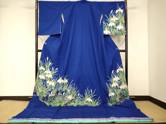 平和屋本店●お引きずり・お引き摺り　訪問着　和装　舞台　舞妓　芸妓　芸者　衣装　流水草花文　金彩　AABK8335fw