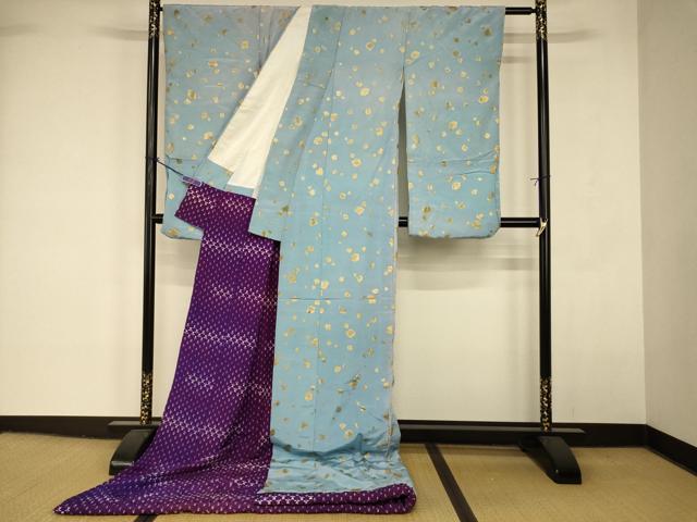 平和屋の平和屋本店●お引きずり・お引き摺り・引き振袖　和装　結婚式　舞妓　芸妓　芸者　衣装　箔散らし文　金彩　AABK8336fw｜アングル2