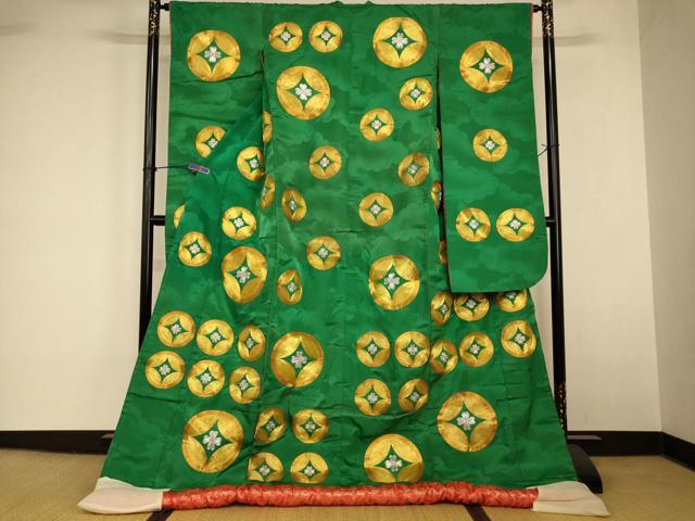 平和屋本店●色打掛　和装　婚礼　結婚式　花嫁　神社挙式　駒刺繍　七宝花文　金銀糸　逸品　AABK8342fw