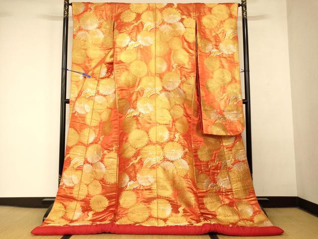 平和屋本店●色打掛　和装　婚礼　結婚式　花嫁　神社挙式　枝松文　金銀糸　金通し地　逸品　AABK8346fw