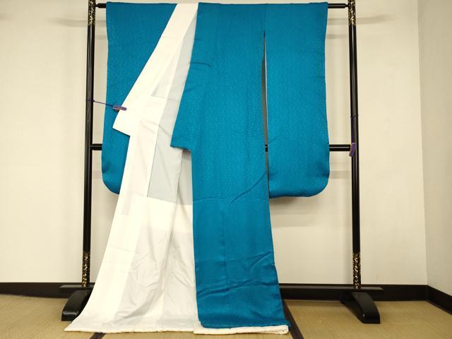 平和屋の平和屋本店●掛下・袋帯セット　打掛　和装　婚礼　花嫁　結婚式　神社挙式　紗綾形地紋　紺碧色　逸品　AABJ2907fw｜アングル2