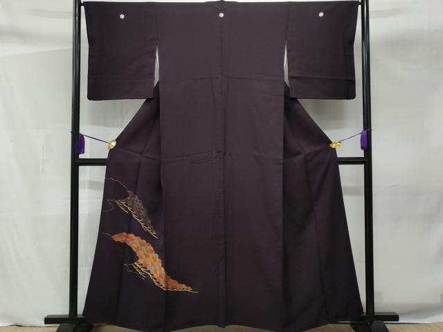 平和屋着物■豪華色留袖　刺繍　松　金彩　正絹　逸品　CAAY5749fb