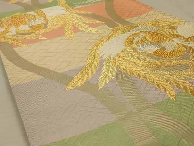 平和屋着物◎佐賀錦 六通柄袋帯 唐織 立涌鳳凰文 金銀糸 正絹 逸品 AAAX0808ou heiwaya-10815947 平和屋 サンプル画像2
