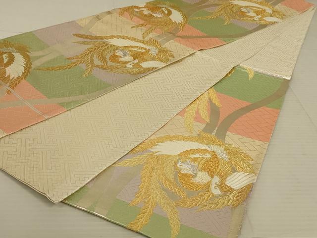 平和屋着物◎佐賀錦 六通柄袋帯 唐織 立涌鳳凰文 金銀糸 正絹 逸品 AAAX0808ou heiwaya-10815947 平和屋 サンプル画像3