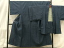 平和屋着物■男性 紬 アンサンブル 霞文 正絹 逸品 BAAQ8521bs