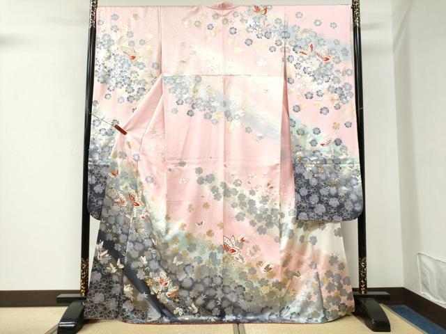 MK-1360 振袖 秋山庄太郎 美しい暈し 花模様 若緑色 桃色 成人式 楽天市場】秋山庄太郎（着物｜和服）：レディースファッションの通販