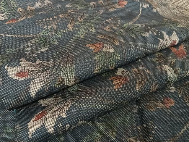 平和屋着物●本場大島紬　カタス9マルキ　更紗花間道　正絹　逸品　AAAX0086np