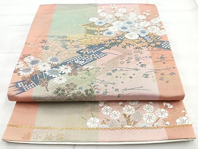 Rakuten - 平和屋着物◎六通柄袋帯　唐織　綾小袖錦　金銀糸　正絹　逸品　BAAN1167cm