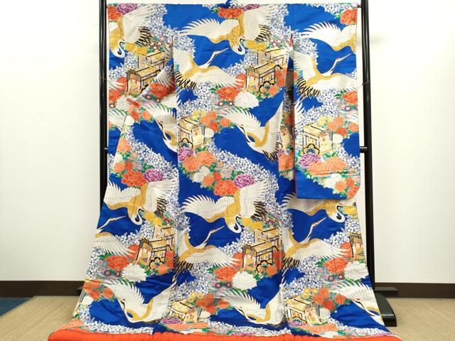 ■■■　サイズ　■■■ 身丈 191.5cm（肩から） 裄丈 65cm 袖丈 103.5cm　縫込み 6.5cm 袖幅 33cm 前幅 28cm 後幅 31cm 着物縫いこみ 内揚げ 0cm 裄 お袖側 約1.5cm　身頃側 約0cm ■■■　商品詳細　■■■ 【正絹】 状態は特に目立ったシミ汚れなどもなく大変良い状態です。 大変上質な逸品になります。 お安く出品致しますので、是非この機会にいかがでしょうか？ ■■■　注意事項　■■■ ■モニター発色の具合により色合いが異なる場合がございます。 ■寸法は多少の誤差が生じる場合がございますのでご了承ください。 ■縫込みの長さが左右非対称の場合は短い部分を記載しております。 左右非対称であってもご返品・お値引き等の保証は出来かねますので、ご了承の上ご購入をお願い致します。 ■シミ等のチェックには注意を払っておりますが、見落としがある場合もございますし、個人の見解も様々ですので神経質な方のご購入はお控えください。 ■箪笥に入っておりました着物や帯なので畳みシワや匂いがあるものもございます。 ■お休みは基本的に土日祝となりますが、その他臨時でお休みする場合がございますのでご了承ください。 ■商品の発送は平日のみの発送となります。 ■夜間と土曜、日曜日はお問い合わせの回答が遅れる場合がございます。 ■当店では、お直し、紋入れ、お手入れ等は承っておりません。 ■生地の状態（ヤケ、経年劣化等）によってはサイズ直しが出来ない場合がございます。 その点もどうかご了承のうえ、ご購入をお願いいたします。 ■弊社で取り扱う商品は一点ものにつき、時期や在庫状況に応じて金額が変更となる場合がございます。 ■検針は行っておりません。予めご了承いただきますようお願いいたします。 ■【洗える着物】と記載のある商品におきましては、商品お届け後に洗濯を行ってしまってからのご返品にはご対応しかねます。 念の為、専門店でのお手入れをお願いいたします。 ■写真に写っている物が全てになります。 それ以外の付属品はございませんのでご了承ください。 ■状態に関する写真につきましては、掲載可能な写真枚数に限りがあるため、 各箇所につき1枚参考画像を掲載しております。 ■着物のサイズ目安は下記を参考ください↓ ＜女性着物＞　お端折り次第で＋5cm　−10cmが着用可能サイズ 　例）身丈170cmの場合、身長160cm〜175cm ＜男性着物＞　身丈＋約25cm〜27cm程が適応身長 　例）身丈155cmの場合、身長180cm〜182cm