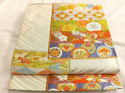 平和屋着物◎六通柄袋帯 唐織 鳳凰切嵌吉祥文 金銀糸 正絹 逸品 BAAL0439du 平和屋着物◎六通柄袋帯 唐織 鳳凰切嵌吉祥文 金銀糸 正絹 逸品 BAAL0439du