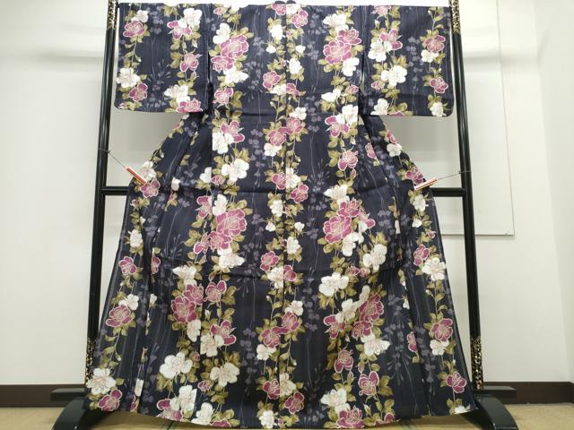 平和屋の平和屋着物∴夏物 浴衣 薔薇 金彩 綿 逸品 CAAY4639ng｜アングル2