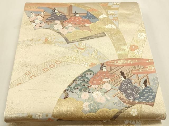 ■■■　サイズ　■■■ 長さ 432cm 幅 31cm程 ■■■　商品詳細　■■■ 【正絹・芯なし】 状態は接写画像のように 裏地に薄い汚れがございますが その他表地は特に目立ったシミ汚れなどもなく大変良い状態です。 着用時には見えない部分になりますのであまり気にならずお召になれるかと思います。 大変上質な逸品になります。 お安く出品致しますので、是非この機会にいかがでしょうか？ ■■■　注意事項　■■■ ■モニター発色の具合により色合いが異なる場合がございます。 ■寸法は多少の誤差が生じる場合がございますのでご了承ください。 ■縫込みの長さが左右非対称の場合は短い部分を記載しております。 左右非対称であってもご返品・お値引き等の保証は出来かねますので、ご了承の上ご購入をお願い致します。 ■シミ等のチェックには注意を払っておりますが、見落としがある場合もございますし、個人の見解も様々ですので神経質な方のご購入はお控えください。 ■汚れやシミの種類につきましては、専門ではない為、正確な判別が難しく商品説明では種類を特定せず、汚れやシミと記載させております。 恐れ入りますが、ご了承くださいますようお願い申し上げます。 ■箪笥に入っておりました着物や帯なので畳みシワや匂いがあるものもございます。 ■お休みは基本的に土日祝となりますが、その他臨時でお休みする場合がございますのでご了承ください。 ■商品の発送は平日のみの発送となります。 ■夜間と土曜、日曜日はお問い合わせの回答が遅れる場合がございます。 ■当店では、お直し、紋入れ、お手入れ等は承っておりません。 ■生地の状態（ヤケ、経年劣化等）によってはサイズ直しが出来ない場合がございます。 その点もどうかご了承のうえ、ご購入をお願いいたします。 ■弊社で取り扱う商品は一点ものにつき、時期や在庫状況に応じて金額が変更となる場合がございます。 ■検針は行っておりません。予めご了承いただきますようお願いいたします。 ■【洗える着物】と記載のある商品におきましては、商品お届け後に洗濯を行ってしまってからのご返品にはご対応しかねます。 念の為、専門店でのお手入れをお願いいたします。 ■写真に写っている物が全てになります。それ以外の付属品はございませんのでご了承ください。 ■状態に関する写真につきましては、掲載可能な写真枚数に限りがあるため、各箇所につき1枚参考画像を掲載しております。 ■着物のサイズ目安は下記を参考ください↓ ＜女性着物＞　お端折り次第で＋5cm　−1cmが着用可能サイズ 　例）身丈170cmの場合、身長160cm〜175cm ＜男性着物＞　身丈＋約25cm〜27cm程が適応身長 　例）身丈155cmの場合、身長180〜182cm